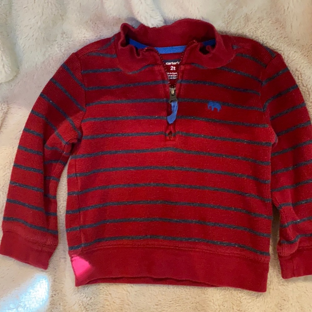 Mock neck zip-up